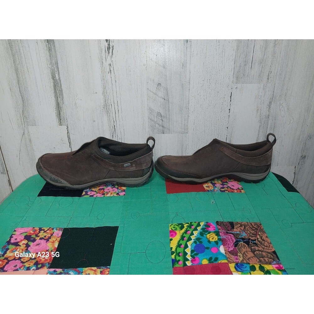 Merrell DEWBROOK MOC WATERPROOF US 10.5 Woman's Moccasin Slip On Shoe Brown - Picture 5 of 7